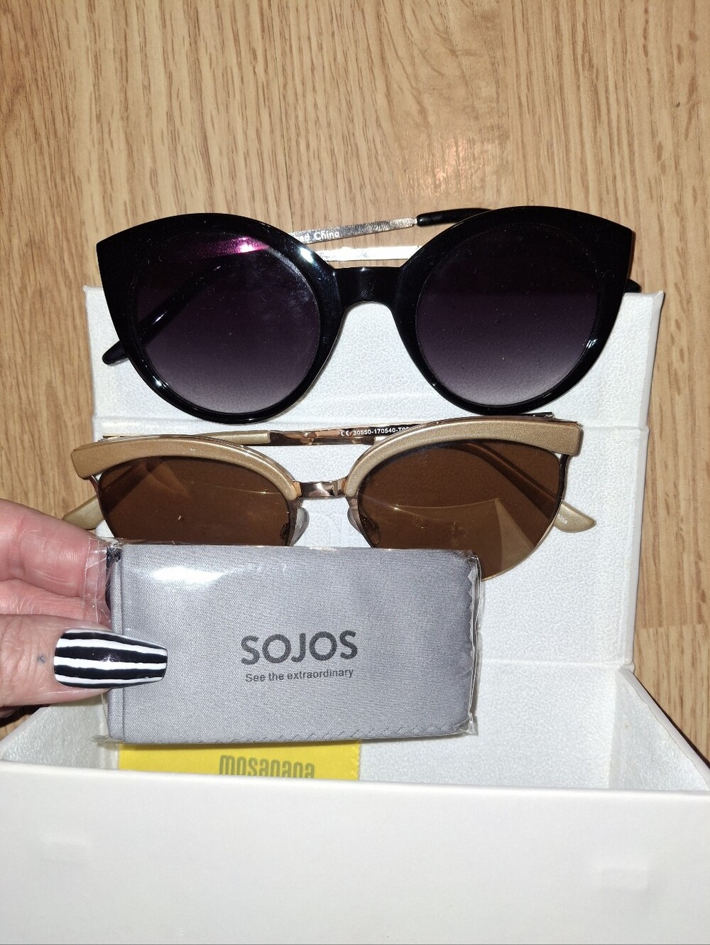 Women's Black Cat Eye Sunglasses -2
